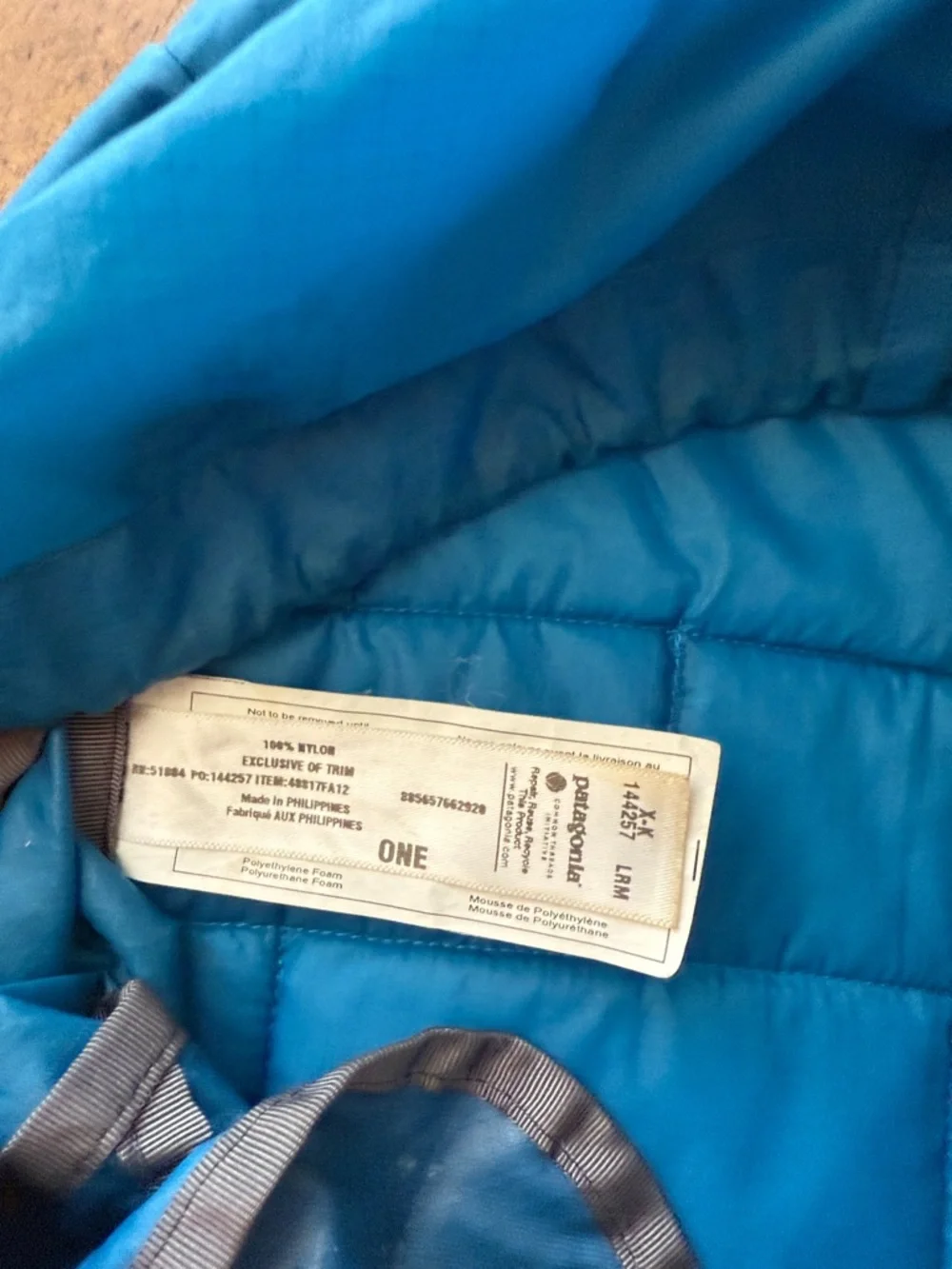 Patagonia Blue Lightweight Compact/Compressible Daypack Backpack